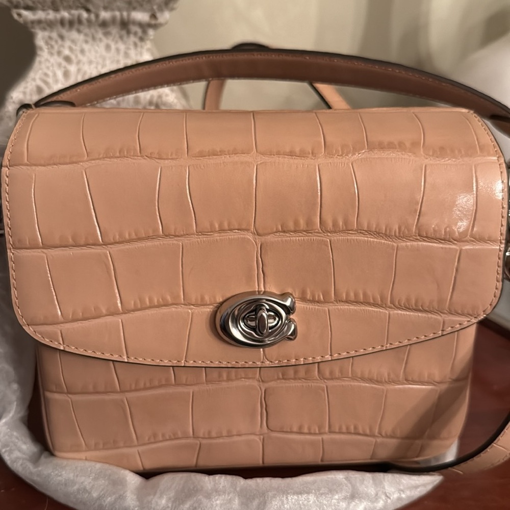 Coach Crocodile Embossed Leather Crossbody Bag - Picture 4 of 5